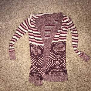 multicolored cozy cardigan